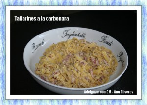 tallarines a la carbonara GM