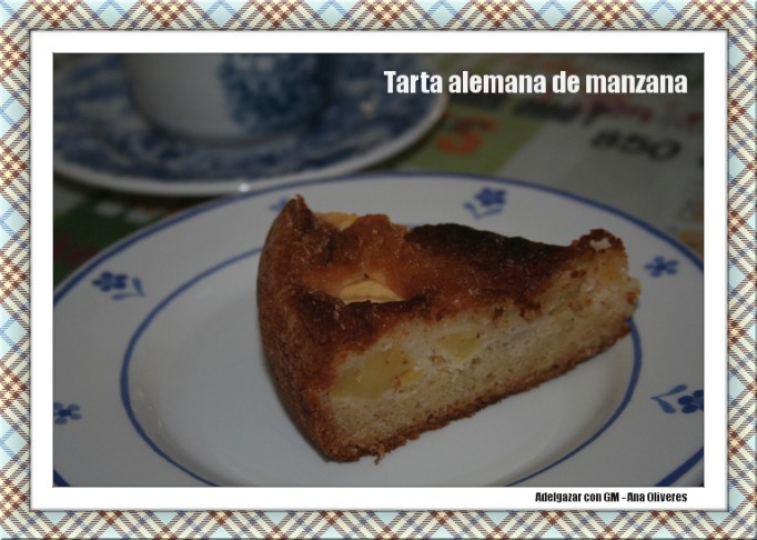 tarta alemana de manzana corte