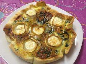 La de Ester, de espinacas y queso de cabra, y que colorido!