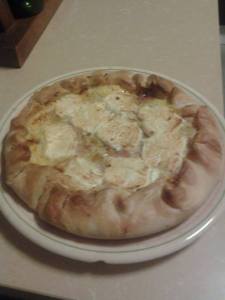 La quiché de Conchi M.P. Puerro, jamón york y queso de cabra