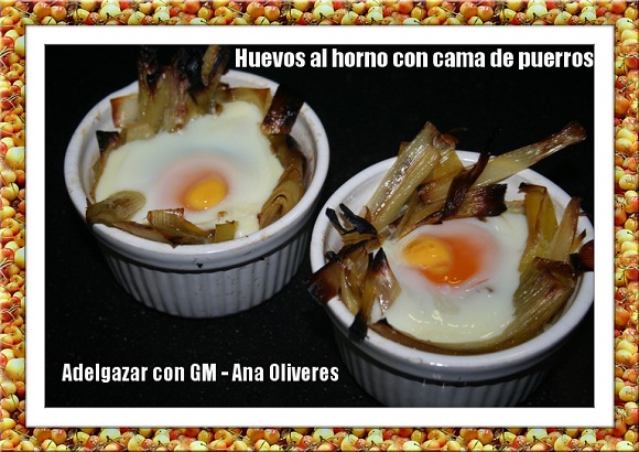 huevos al horno con cama de puerros1