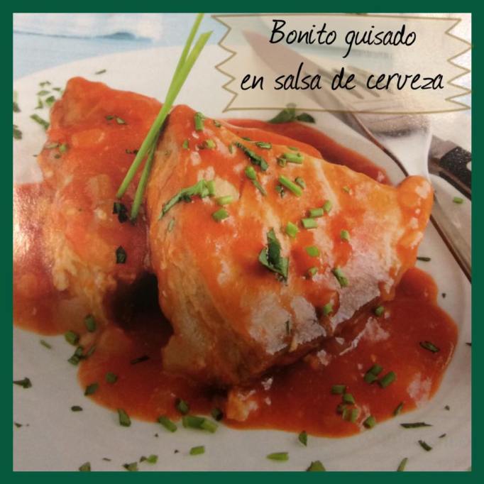 bonito guisado en salsa de cerveza