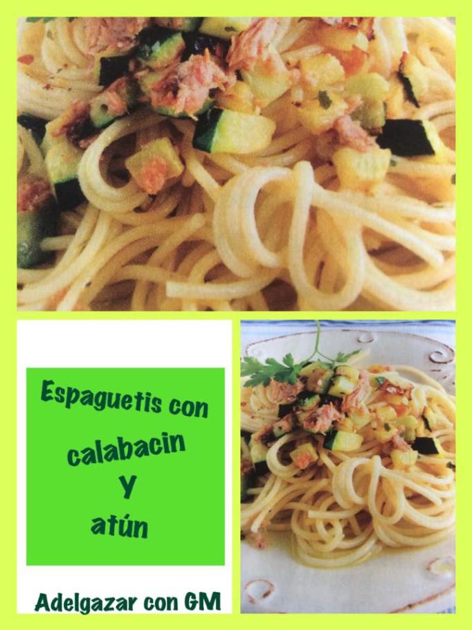 espaguetis con calabacin y atun