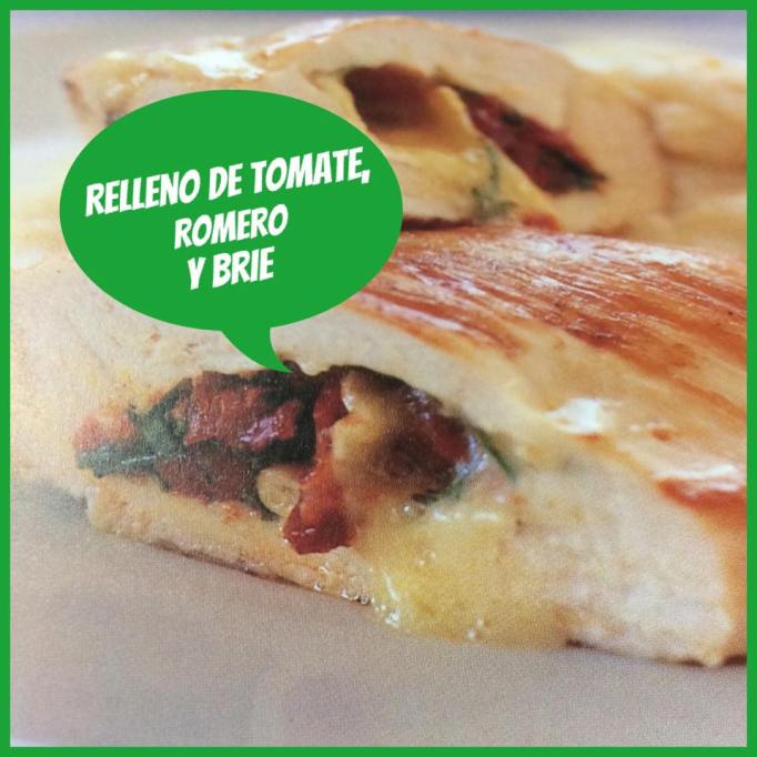 pollo relleno de tomate, romero y brie