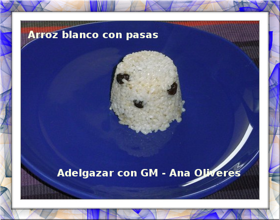 arroz blanco con pasas GM